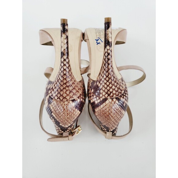 Michael Kors ALEXIA Two-Tone Strappy Pointy Toe d'Orsay Pumps Size 8.5M Heels - Picture 9 of 11